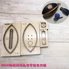 Японское стальное лезвие сделай сам, кожевенное ремесло, высекальный ручной Дырокол, инструмент для футбольных ключей, бумажник, сумка для монет, нож, форма, деревянный штамп