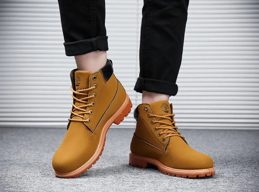 Hot Selling Men's High-top Martin Boots The Latest Winter British Fashion Trend Work Shoes |