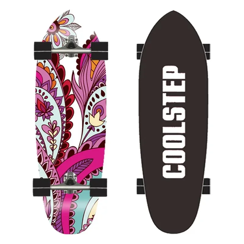30'' Surf Skate Board 7-Tier Maple Deck Cruiser Surfskate Board Complete Ready To Ride Outdoor Sport Surfing Sliding Skateboards