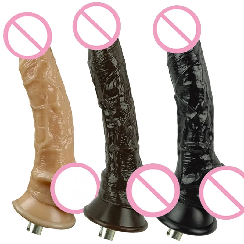 Насадка для секс-машины 3XLR имитация фаллоимитатора на присоске Пенис с яйцами