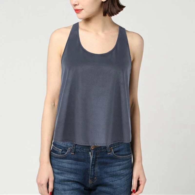 Женские модные однотонные топы летние женские майки с круглым вырезом без