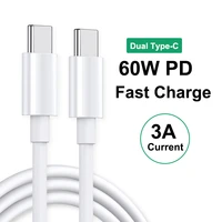 60w pd 3 0 usb type c to type c cable for samsung huawei xiaomi quick charging 1m2m for iphone 8 7 plus lightning charger wire