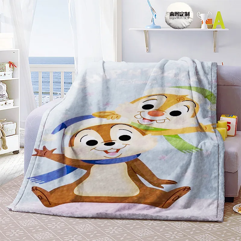?? ディズニープライベート冥王星チップデール毛布アニメカスタマイズされたぬいぐるみベルベット暖かいスロー装飾ベッドホームソファ毛布ユニセックス子供