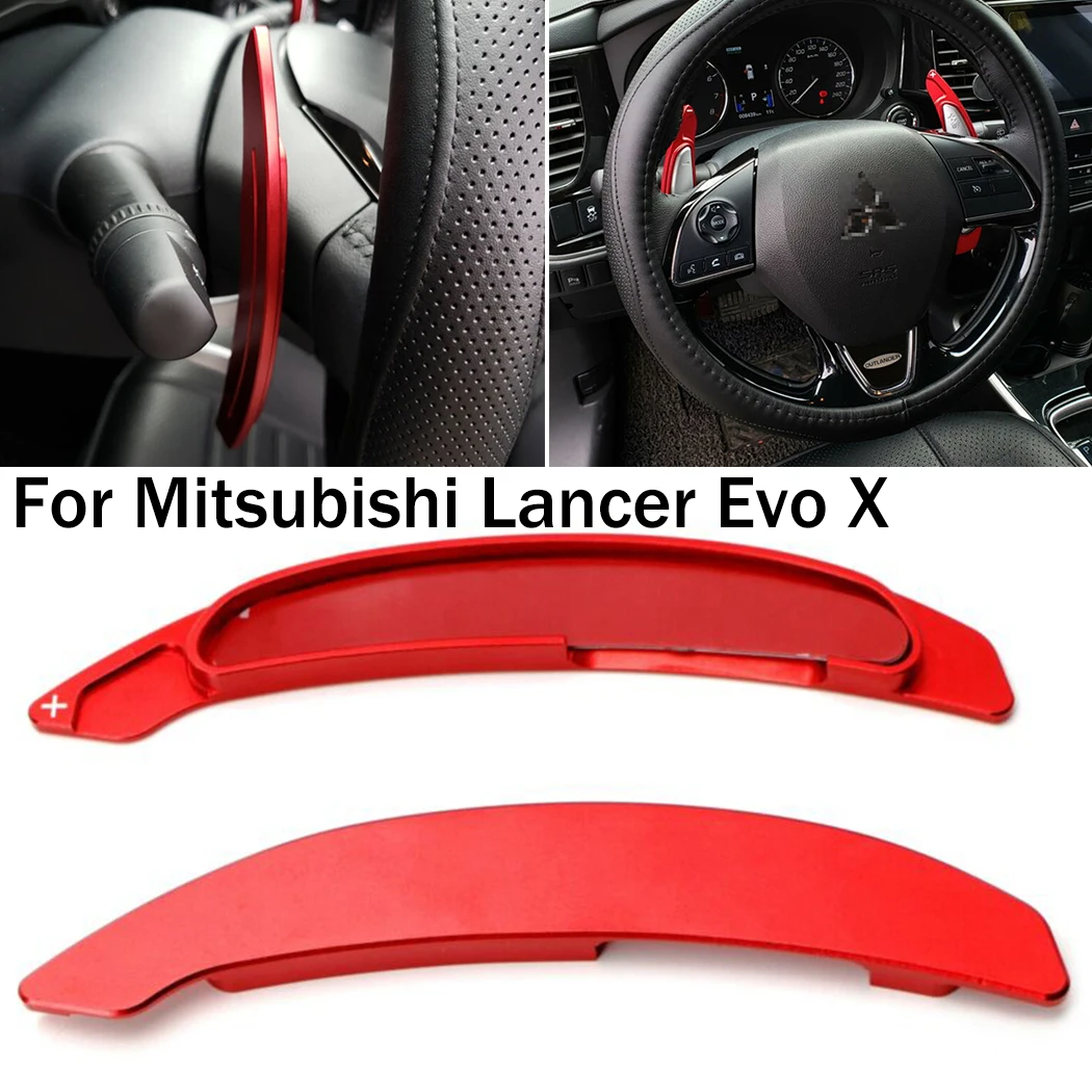 

2pcs Steering Wheel Paddle Shifter Extension Accessories Aluminum Car For Mitsubishi Lancer Evo X Parts Practical