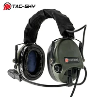 tac sky tea hi threat tier 1 silicone earmuffs edition outdoor airsoft military aviation noise reduction pickup tactical headset