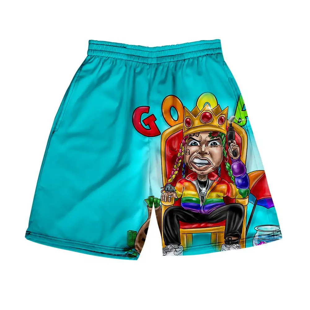 6ix9ine Albume Gooba шорты 3D для доски летняя быстросохнущая Мужская одежда пляжа уличная