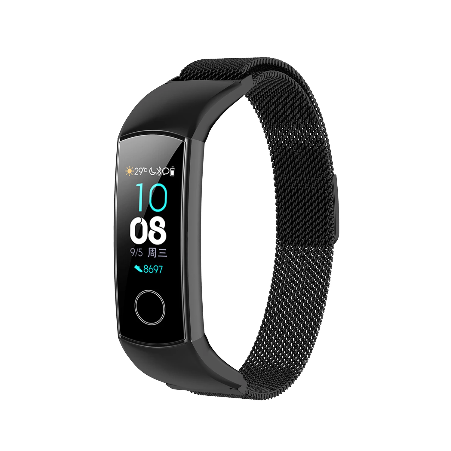 LEMFO Смарт аксессуары для huawei Honor Band 5 ремешок сменный Браслет 4 браслет магнитный с миланским плетением Нержавеющая Сталь Анти-потеря