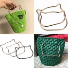 Милая металлическая сумка с кошачьими ушками, Сменные ручки для самостоятельного изготовления наплечных сумок, Женская Повседневная сумка, ремешок, сумка, аксессуары, сумка