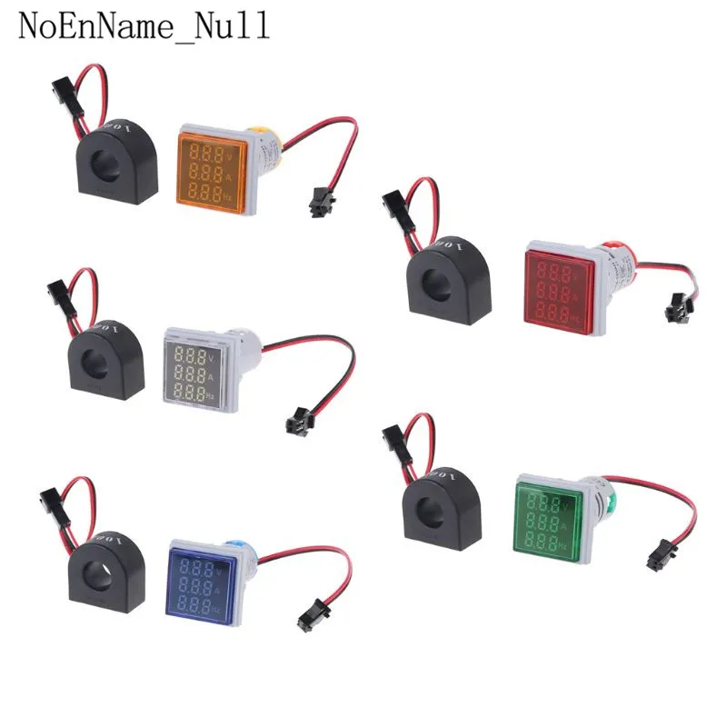 Цифровой 3в1 вольтметр Амперметр AC Гц измеритель частоты тока квадратный