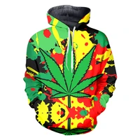 lcfa 3d hoodies men 2021 new fashion hip hop hoody tops green lucky leaf hombre casual o neck hat sweatshirts unisex dropship