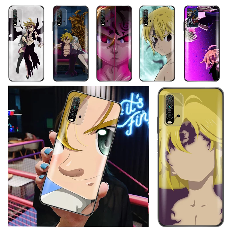 

T-The Seven Deadly Sins Meliodas Phone Case For Redmi Note 9 9T 9A 9C 9S Pro Max Designer TPU Soft Coque Personalised Kawaii