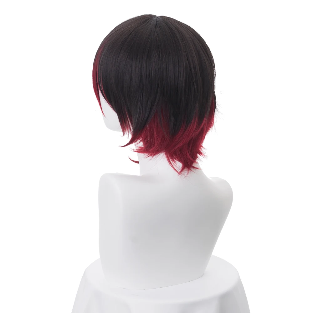RWBY Красный Трейлер рубиновый худи с розой короткие черные красные Омбре косплей