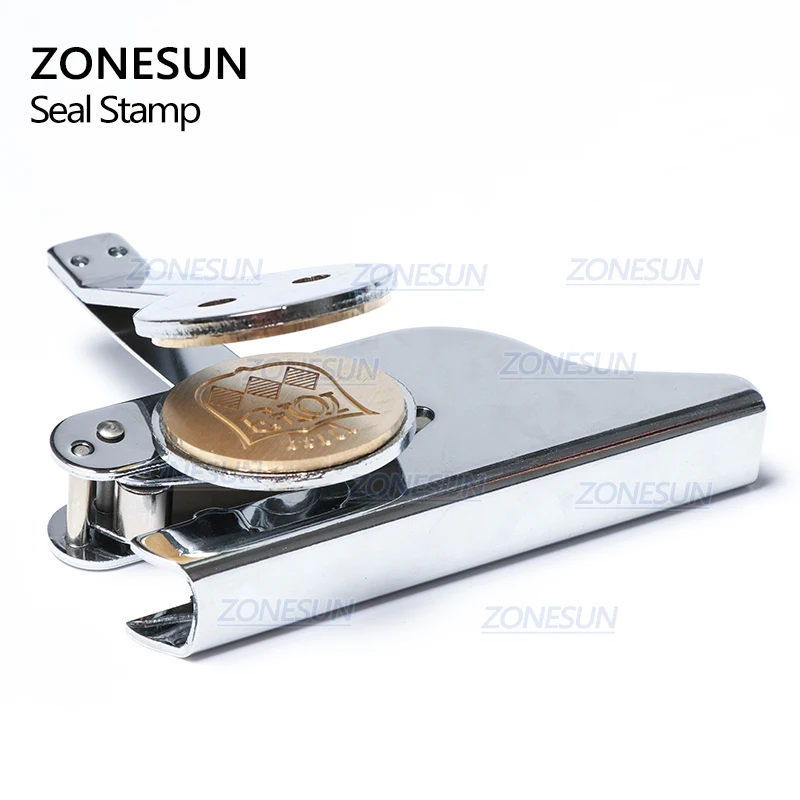 ZONESUN пользовательский тиснитель штамп личный логотип печать для тиснения адрес