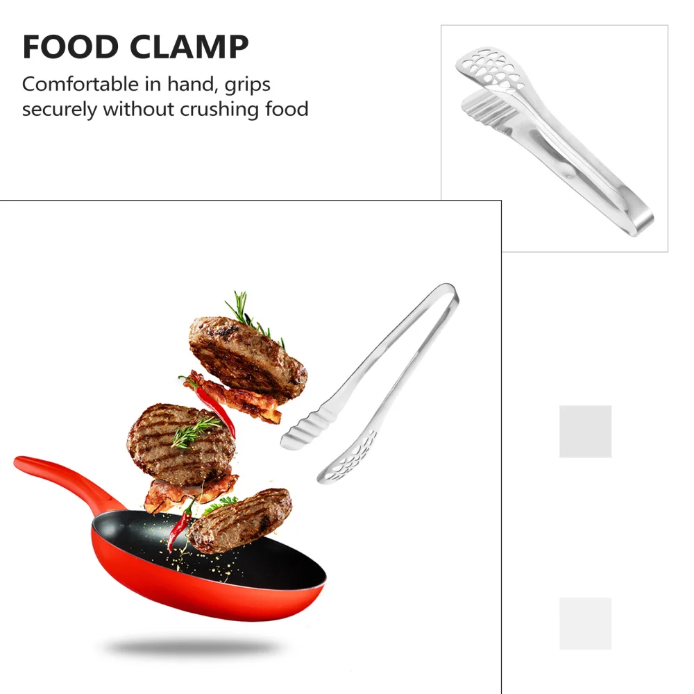 

Stainless Steel Food Tong Heat-resistance Pastry Clamp Kitchen Serving Tong