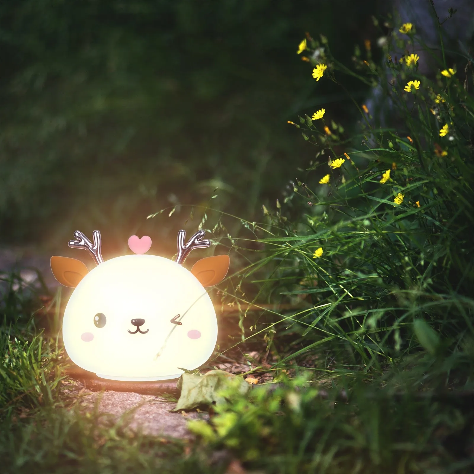 

LED USB Lamp Colorful Night Light Cute Animal Bun Clapping Lamp Decompression Lamps For Children Bedroom Christmas Gift