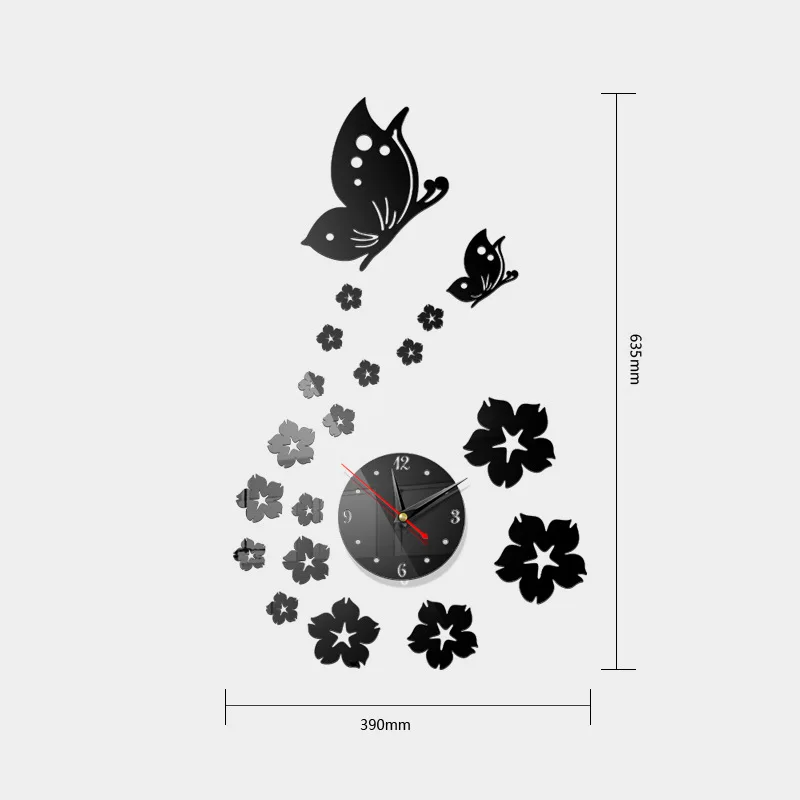 

3D Large Wall Clock Modern Design Mirror Wall Stickers Watch Diy Decor Wall Clock Art Sticker Decal Home Office Modern Decor