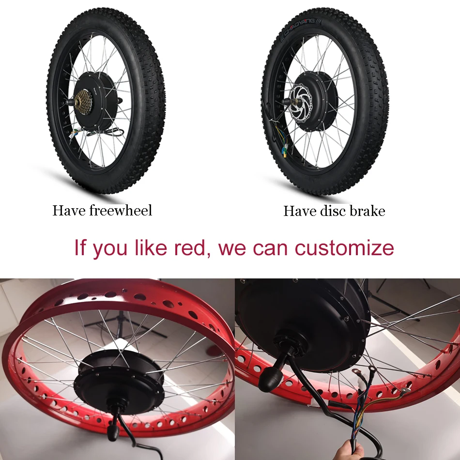 Preise 63-70 Km/h Elektrische Bike Kit Hinten Rad Fett Bike 3000W Elektrische Motor 72V Hub Motor Bike Ebike Conversion Kit 20 26 Zoll MTB Motor
