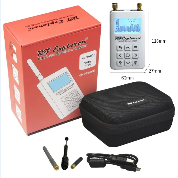 Портативный анализатор спектра RF Explorer 6G Combo Plus от 50 кГц до 6 1 ГГц Полнодиапазонный