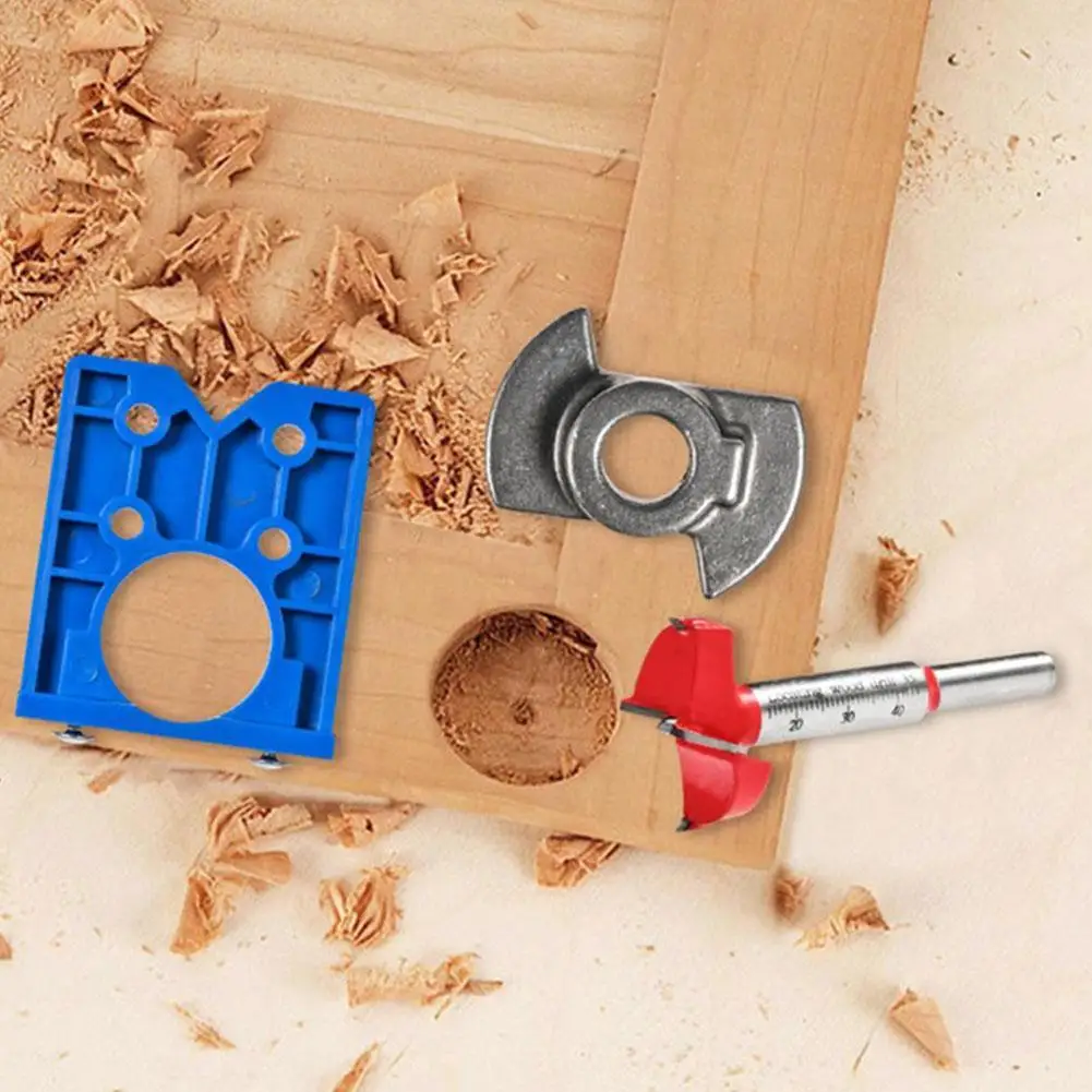 

35mm Hinge Drilling Jig Concealed Guide Hinge Hole Cab Drilling Guide Hole Locator Woodworking Accessories Tool Door Opener K0Y9