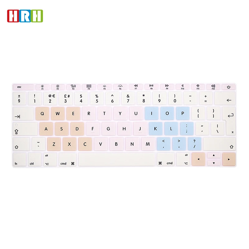 

HRH Painted designKeyboard Skin Cover Protector For 12"with Retina Display A1534 A1931 Pro New 13"Pro Non-Touch Bar A1708 A1988