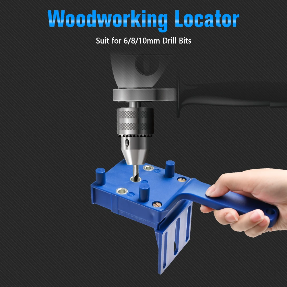 

Vastar Woodworking Dowel Jig 6/8/10mm Drill Bit Handheld Wood Drilling Doweling Hole Saw Drills Guide Hole Locator For Carpentry