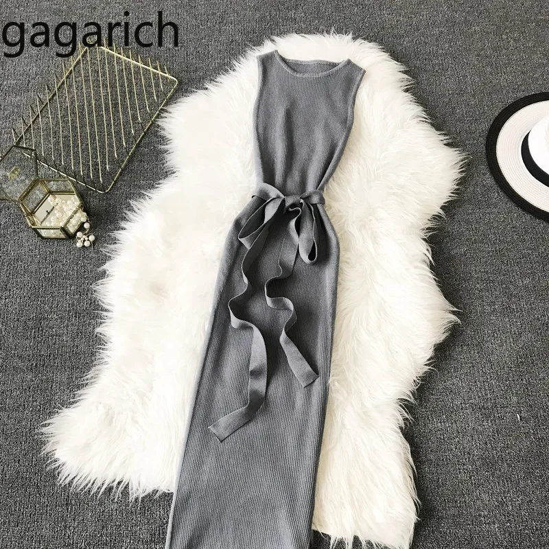 Gagarich 2020 облегающее платье женское модное однотонное стрейчевое с О образным