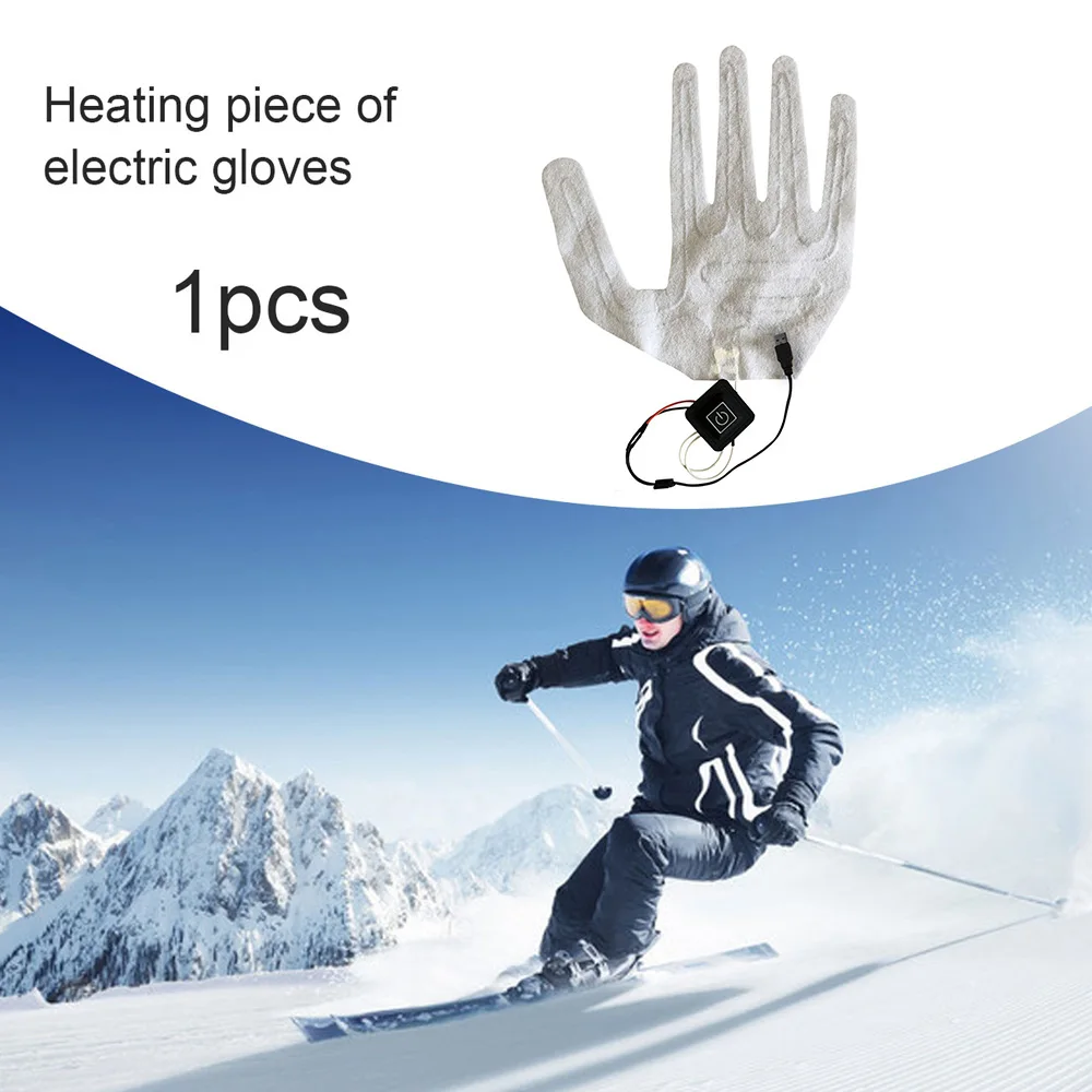 

1Pcs Winter USB Heated Gloves Heating Pad Warm Five-Finger Gloves Heating Pad Electric Heating Film Glove Heating Sheet