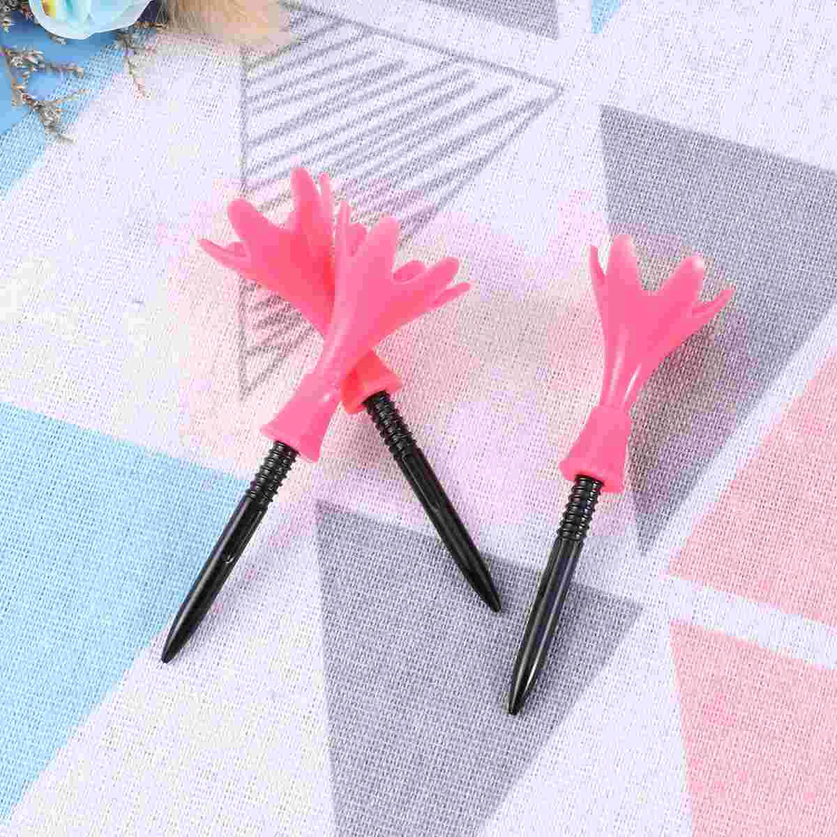 

3pcs Tees Petal Rotation Limit Tees Adjustable Height Super Stable Tees (Red)