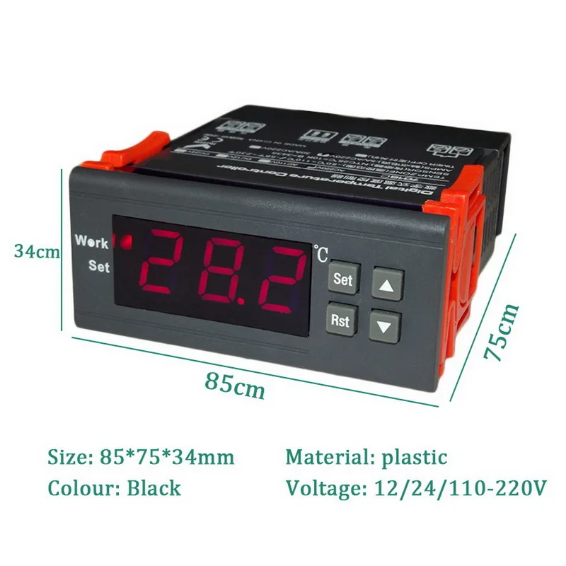 Терморегулятор с цифровым дисплеем и датчиком температуры 110 220 В/12 В/24 В|Приборы