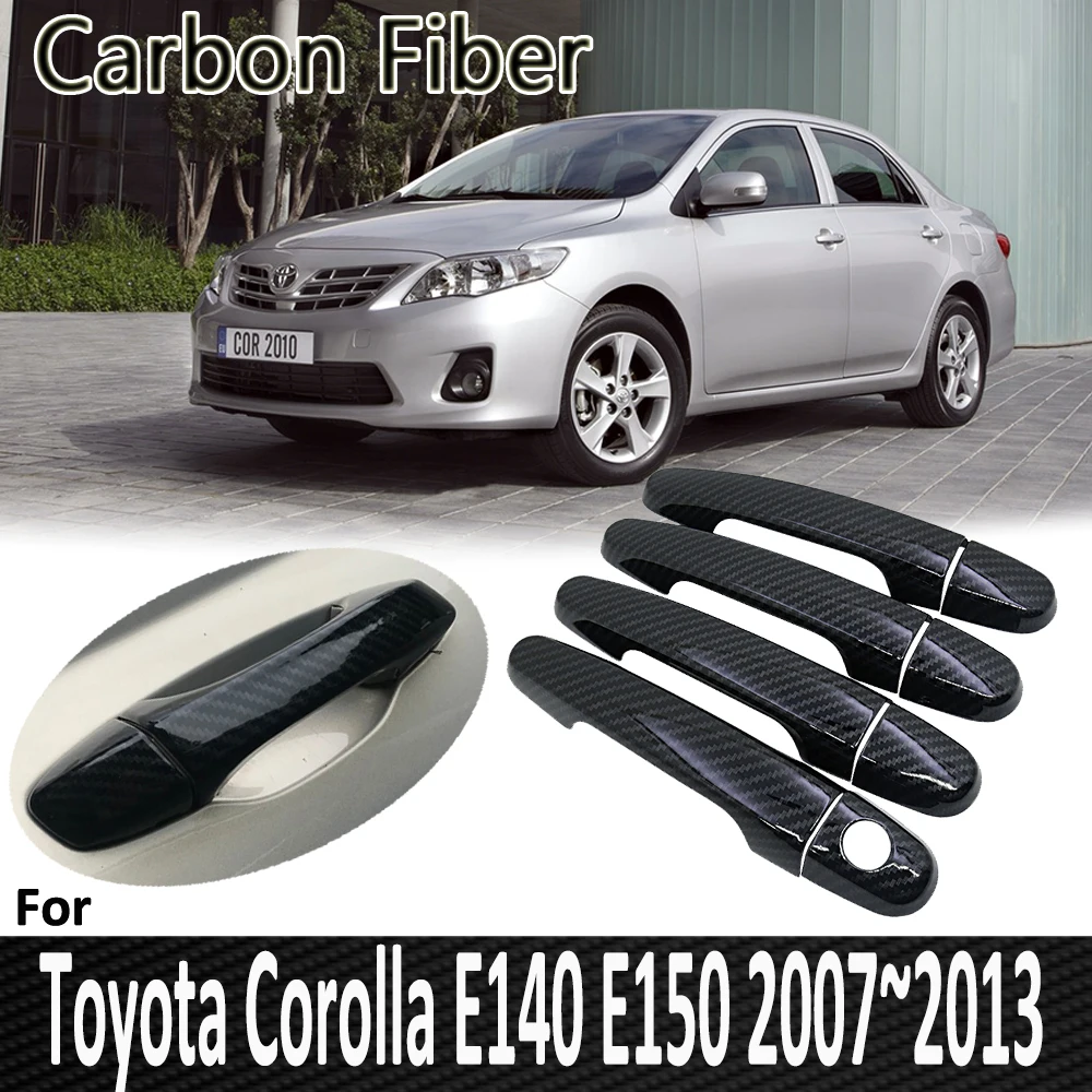 Черное углеродное волокно для Toyota Corolla E140 E150 2007 2008 2009 2010 2011 2012 2013 наклейка на