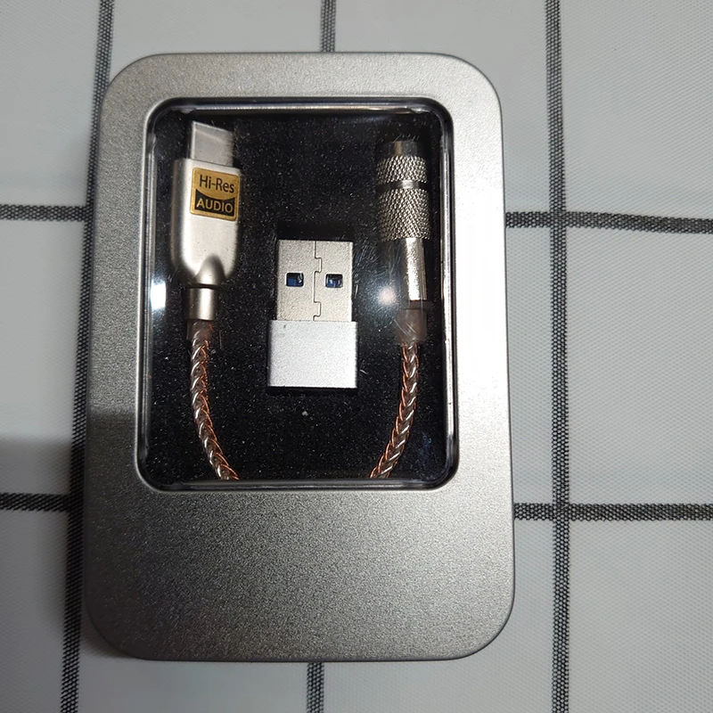 

Lusya CS43131Portable Decoding Headphone AMP Sterling Silver Audio Cable DSD256 384K 32bit