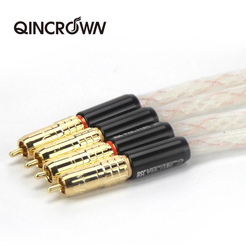 Пара Taralabs RSC vector RCA audio 8 n серебристый кабель для соединения Золотой штекер Hifi |
