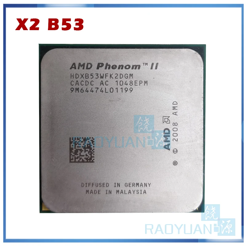 

Двухъядерный процессор AMD Phenom II X2 B53 2,8 ГГц HDXB53WFK2DGM разъем AM3
