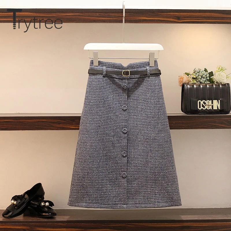 Trytree 2020 осенне-зимний комплект из двух предметов повседневный Вязаный топ с