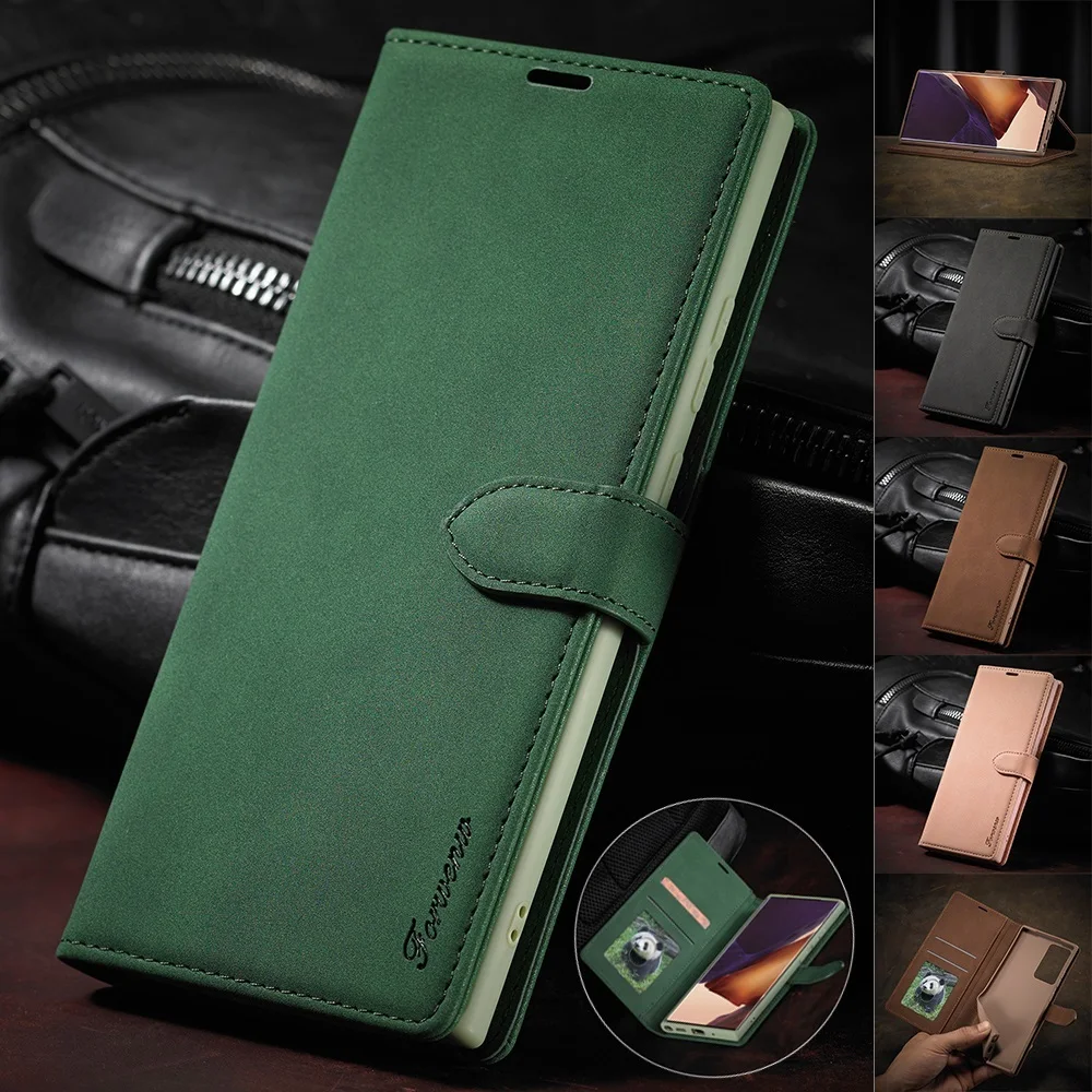 

Leather Wallet Case for Samsung Note 20 S20 FE Ultra S10 S9 S8 Plus Lite S10e A01 A11 M11 A21s A31 A41 A51 A71 Matte Flip Cover