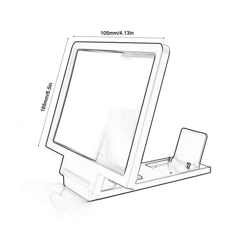 

3d Screen Amplifier Mobile Phone Magnifier Hd Stand For Video Folding Screen Enlarged Eyes Protection Phone Holder