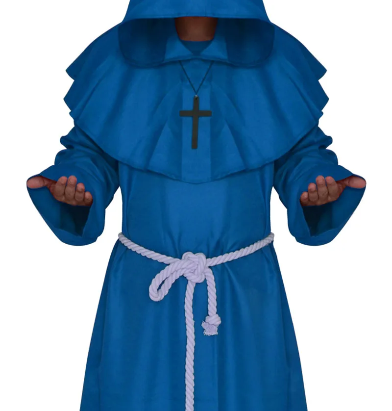 Костюм средневековой монахов церкви духовенства мужской косплей священник с