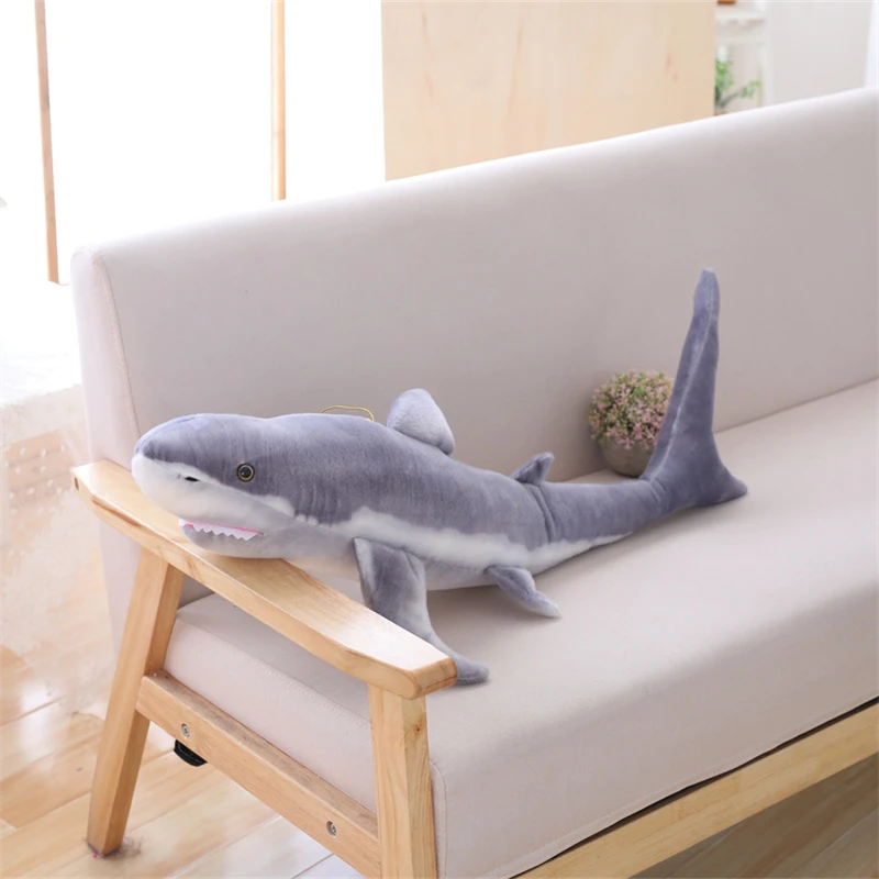 

100/140cm Simulated Shark Plush Toys Stuffed Soft Lifelike Animals Pillow Doll For Girls Kids Nice Birthday Gifts Home Decor