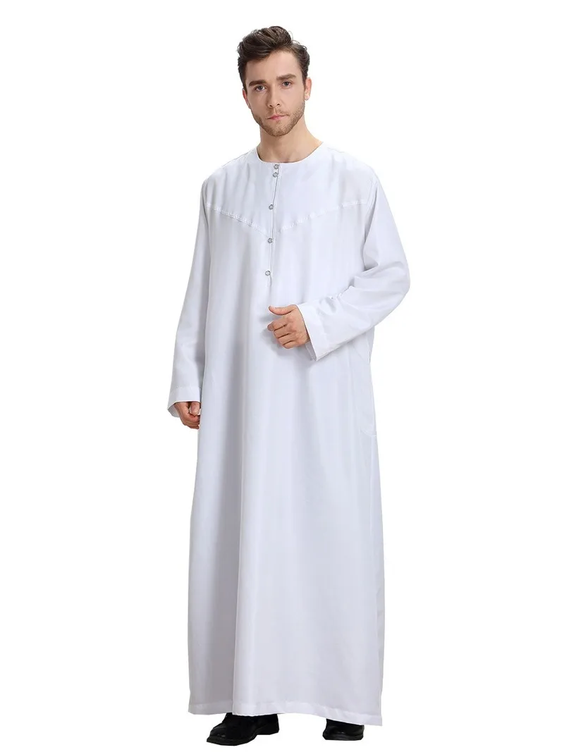 Arab Muslim clothing for men thobe Arabic Islamic abayas dress Indian mens kaftan Robe Men XXL XXXL Plus size Clothes