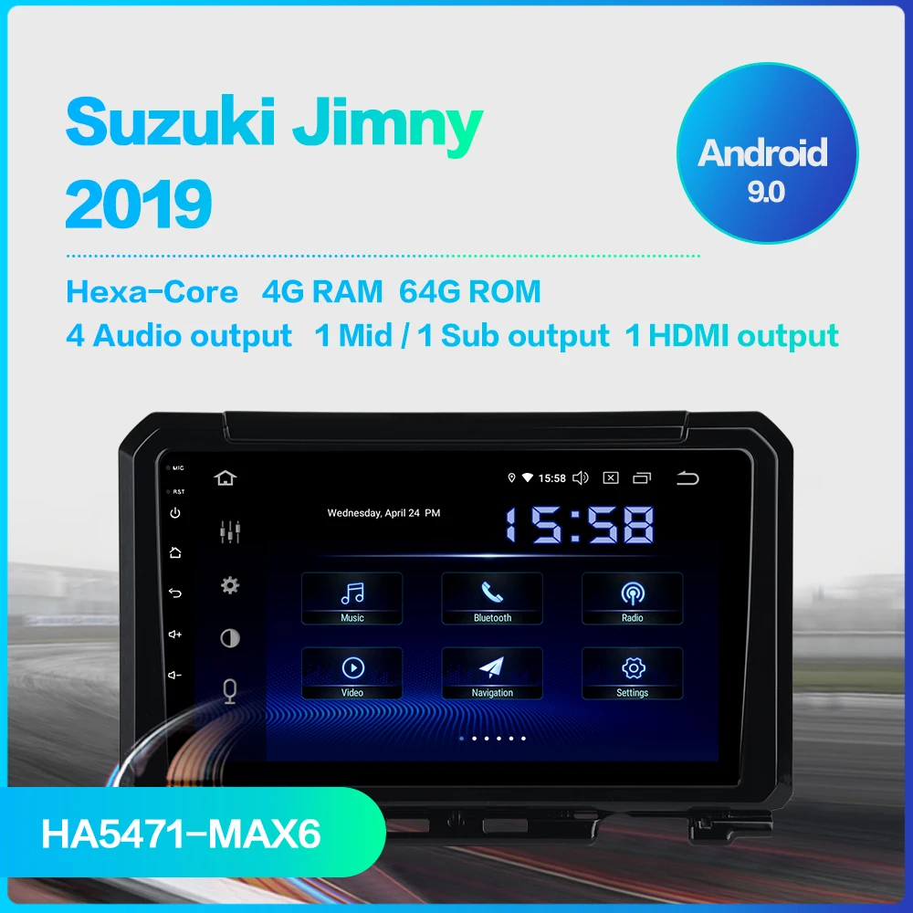 Dasaita DSP " ips сенсорный экран Android 9,0 автомобильный радиоприемник для Suzuki Jimny gps навигатор HDMI Автомобильная стерео мультимедийная система