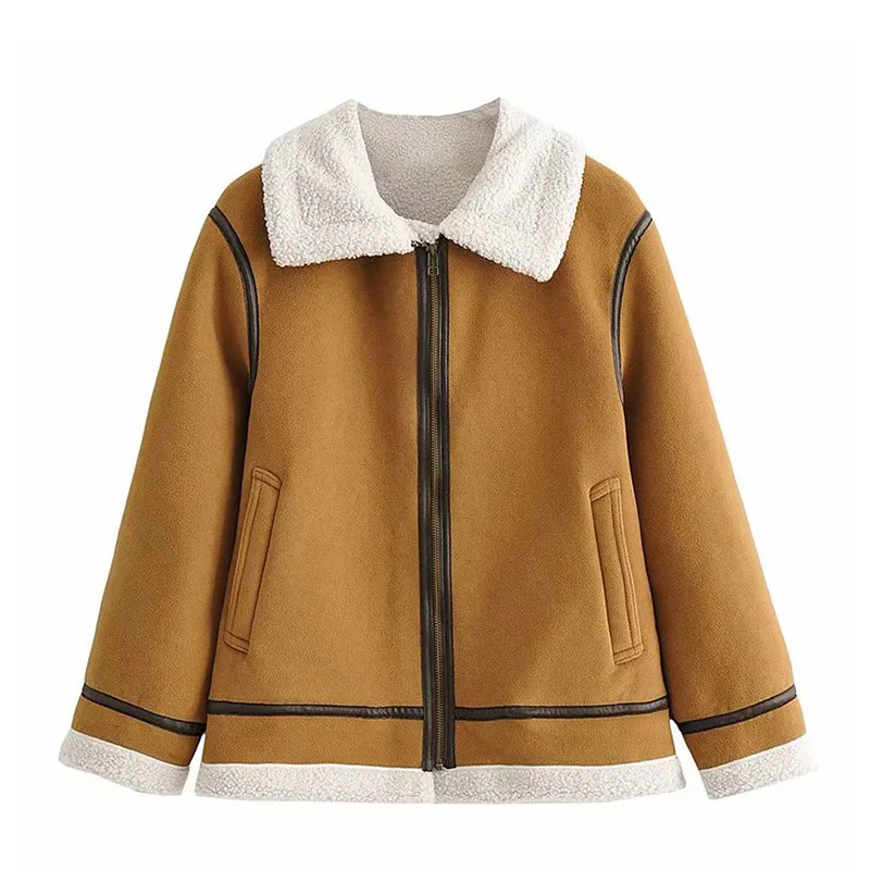 

Осенне-зимнее женское пальто из искусственного меха 2020, Повседневная теплая мягкая меховая куртка на молнии, плюшевое пальто с карманами, Ж...