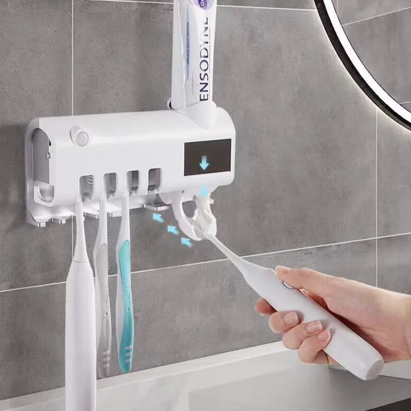 Настенная подставка для зубных щеток-установленный дезинфицирующий