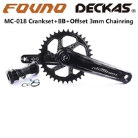 fovno mc 018 crankset 170175mm with bsa bb mountain bicycle crank deckas crown 3mm 30323436t for sram mtb bike bicycle part