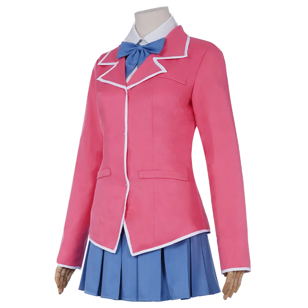 Костюм для косплея масаки Киоко розовая униформа пальто + юбка костюмы наряды на