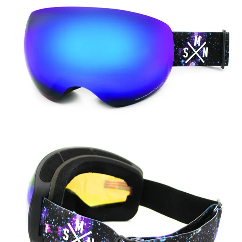 SMN Blu Ray планшеты лыжные очки двойные противотуманные водонепроницаемые мужские и женские большие