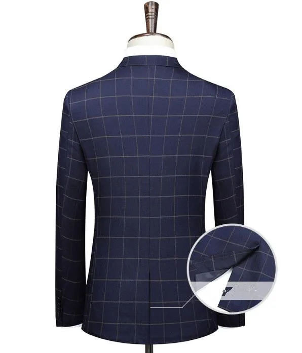 Мужские костюмы новейшего дизайна мужской костюм в клетку блейзер с принтом