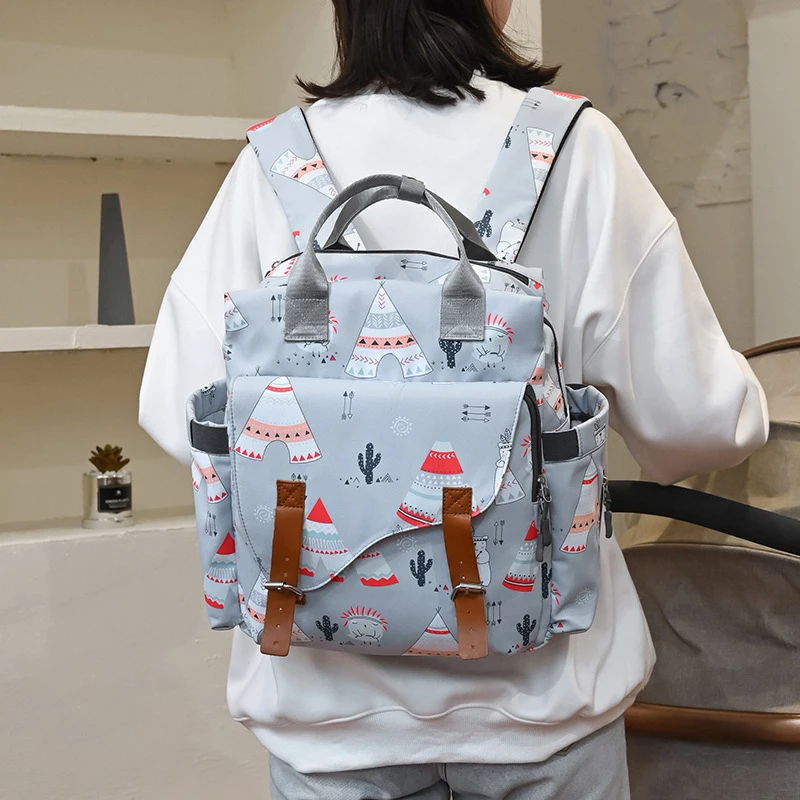 

New Nylon Waterproof Baby Diaper Bag Large Capacity Fashion Mother Infant Pouch Stroller Pocket Newborn Nursing Nappy Organizer