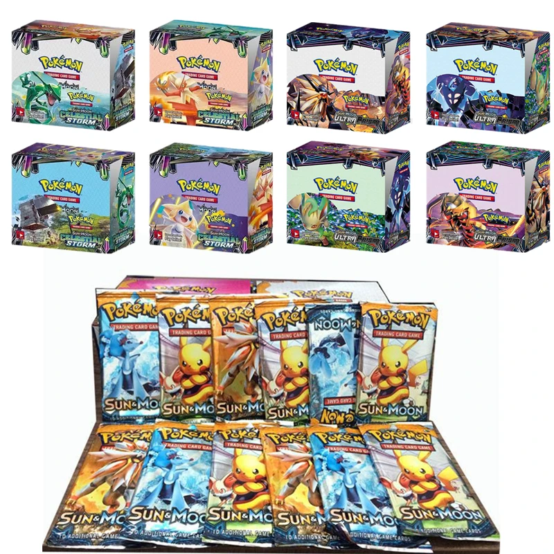 15 styles Pokemon cards toy Sun &amp Moon GX Team Up Unbroken Bond Unified Minds Evolutions Booster Box Collectible Cards | Игрушки и