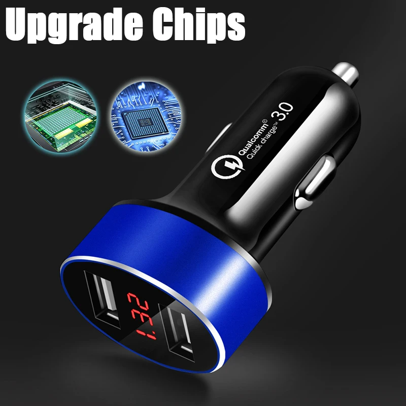 Устройство зарядное автомобильное с двумя USB-портами 30 Вт QC 3 0 | Мобильные