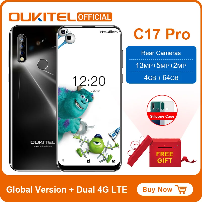 OUKITEL C17 Pro MTK6763 восьмиядерный смартфон 6 35 &quot19 5: 9 Android 0 4 Гб ОЗУ 64 ПЗУ задняя Тройная